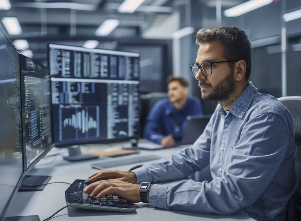 profissional de ti configurando DNS