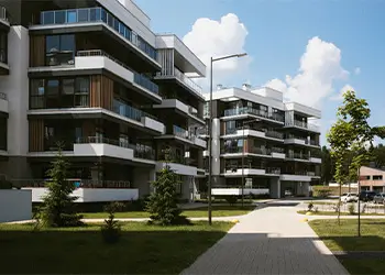 Prédios representando SEO para imobiliaria